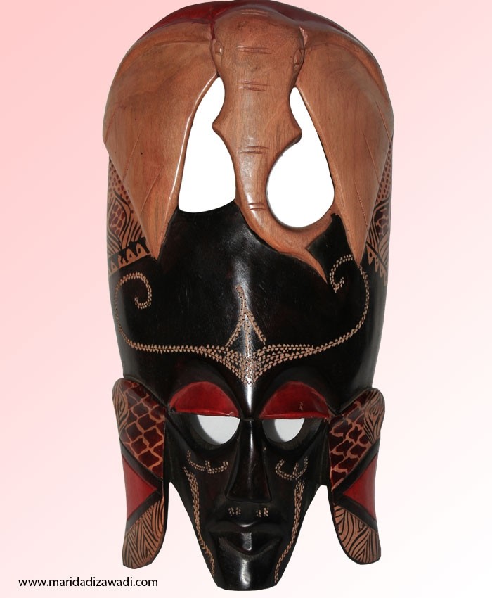 Mahogany Mask Elephant with Devil