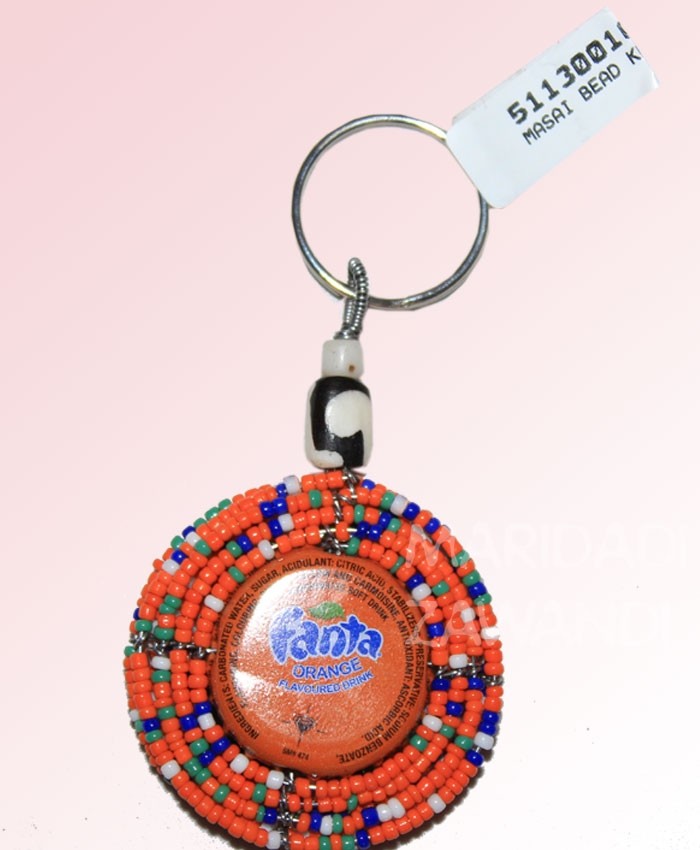 Keychain Massai bead with bottle top