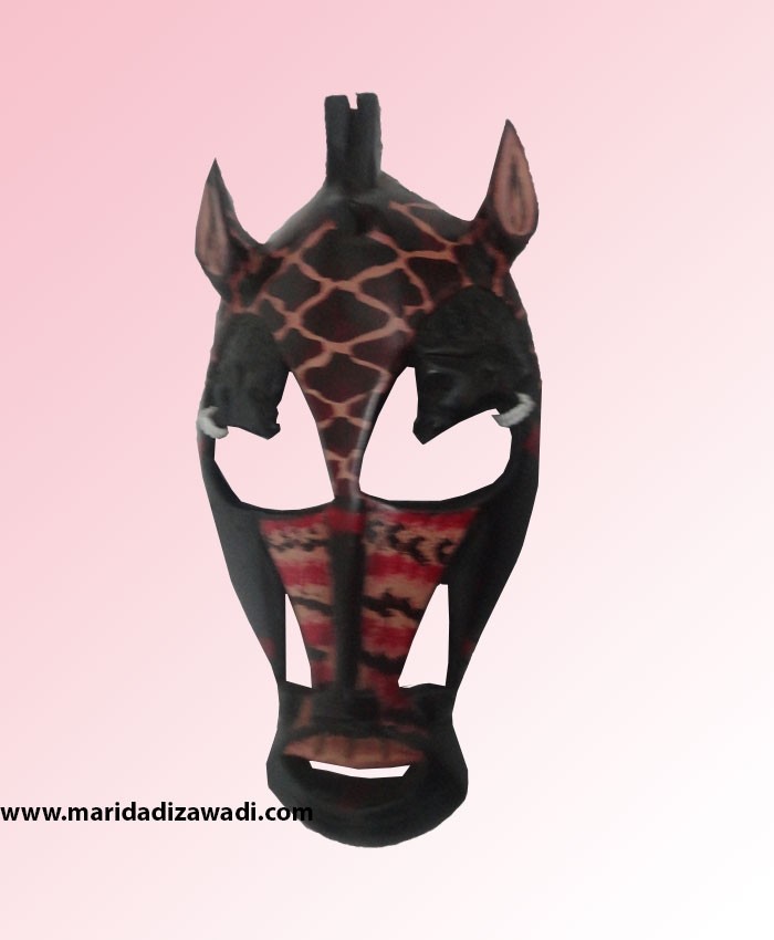 mahogany animal face mask